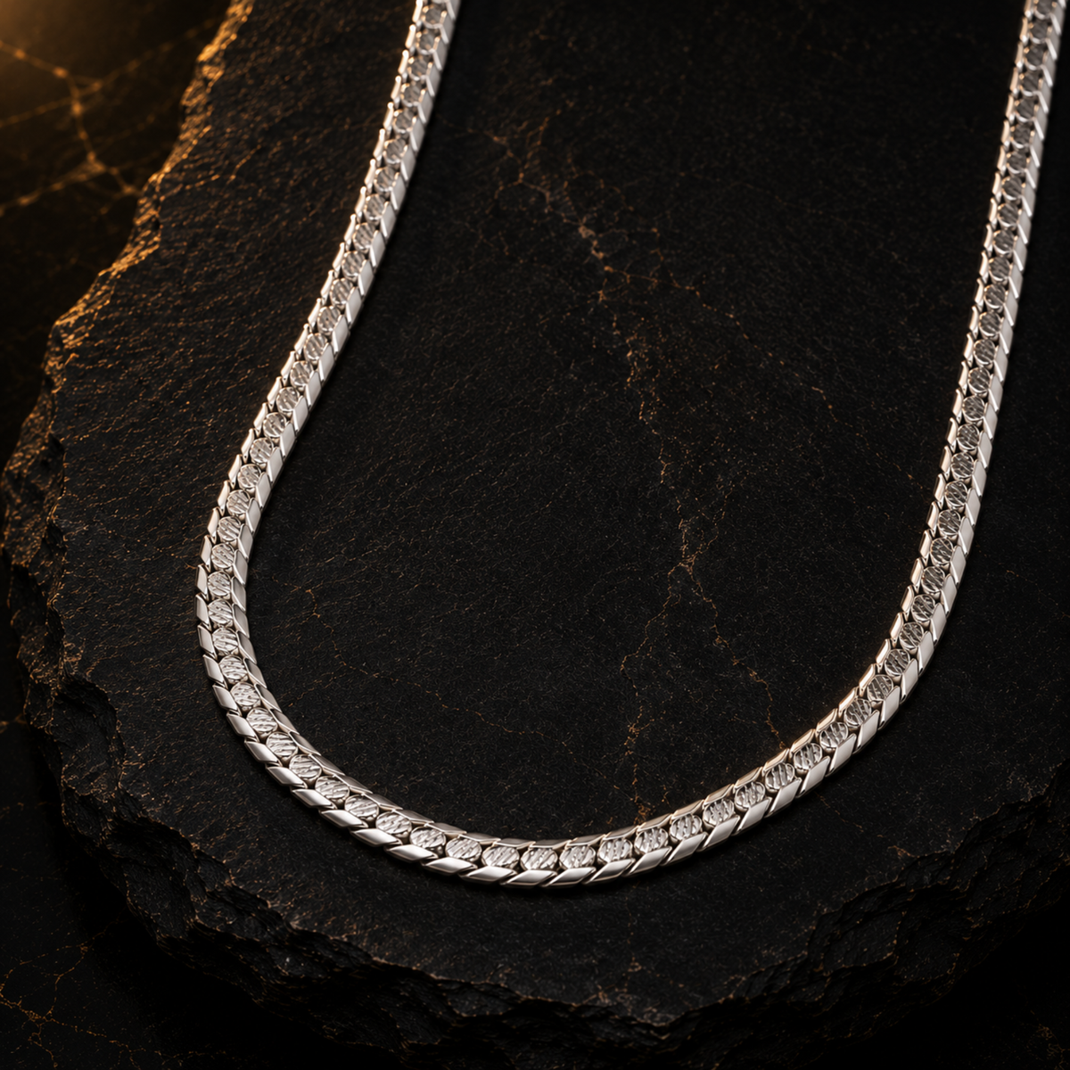 Gleaming silver chain