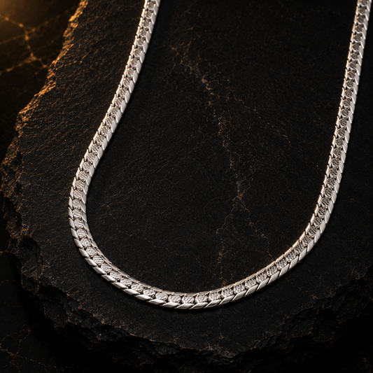 Gleaming silver chain