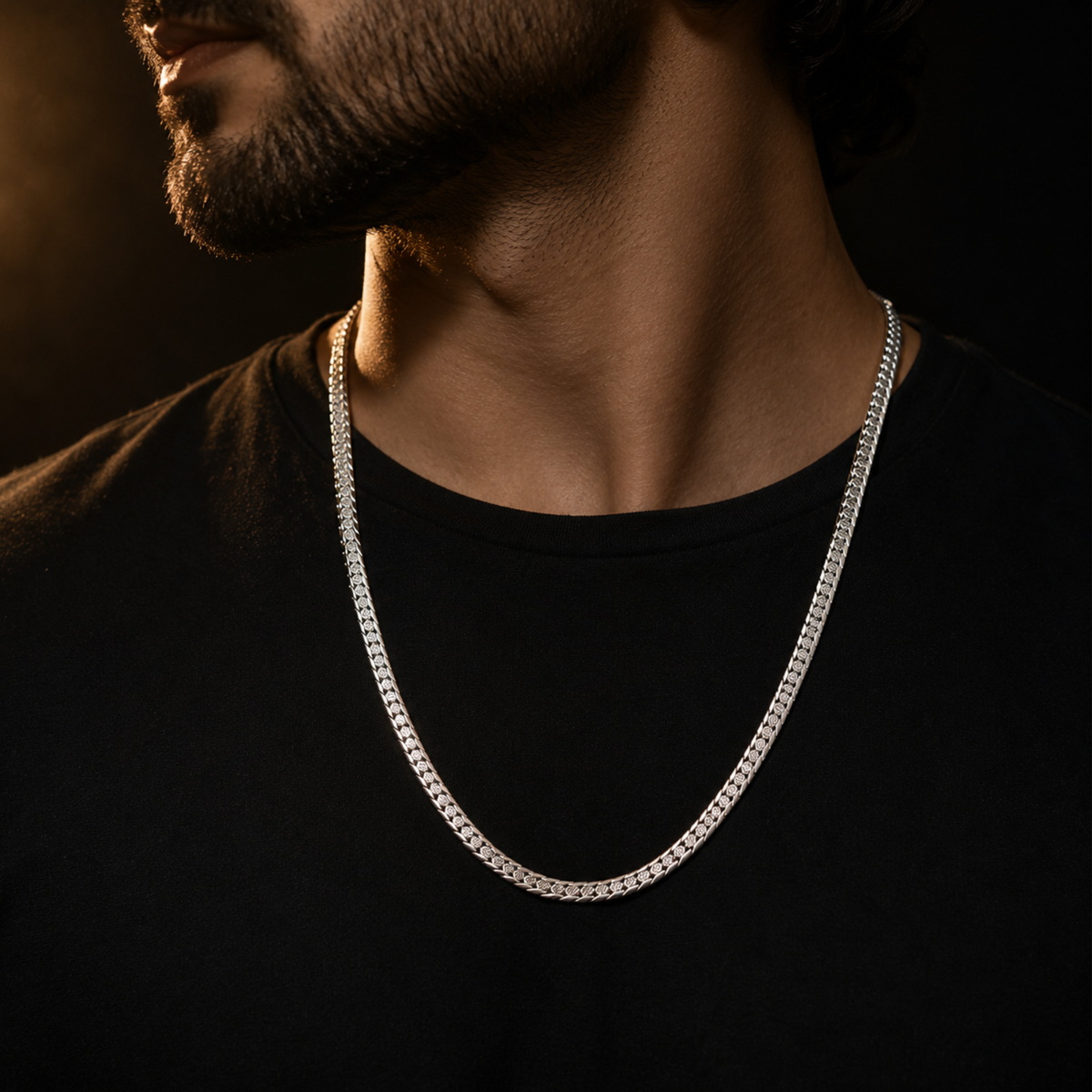 Gleaming silver chain