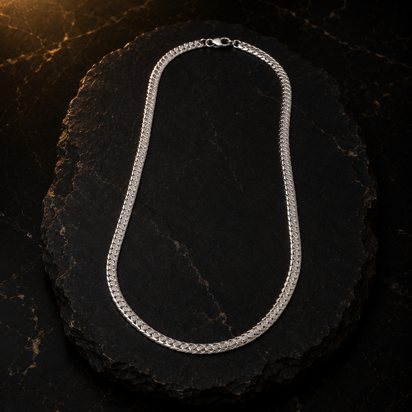 Gleaming silver chain